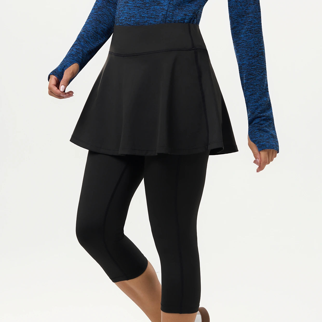 Basic Ruffled Skirted Leggings for Women