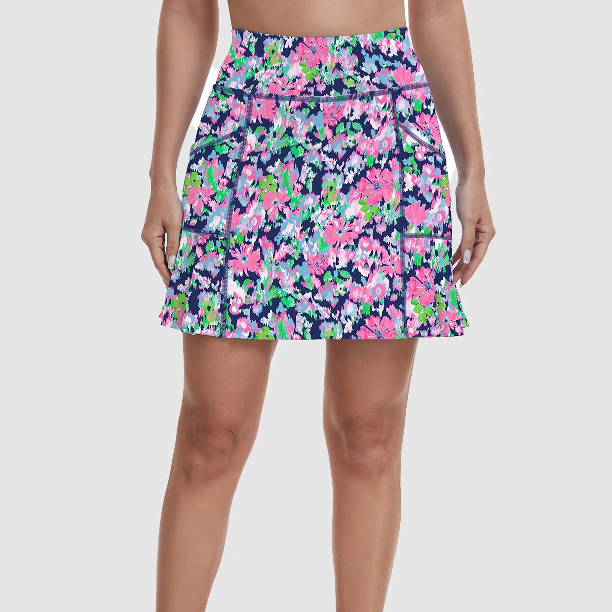 17" Pleated Skorts with Shorts and Pockets