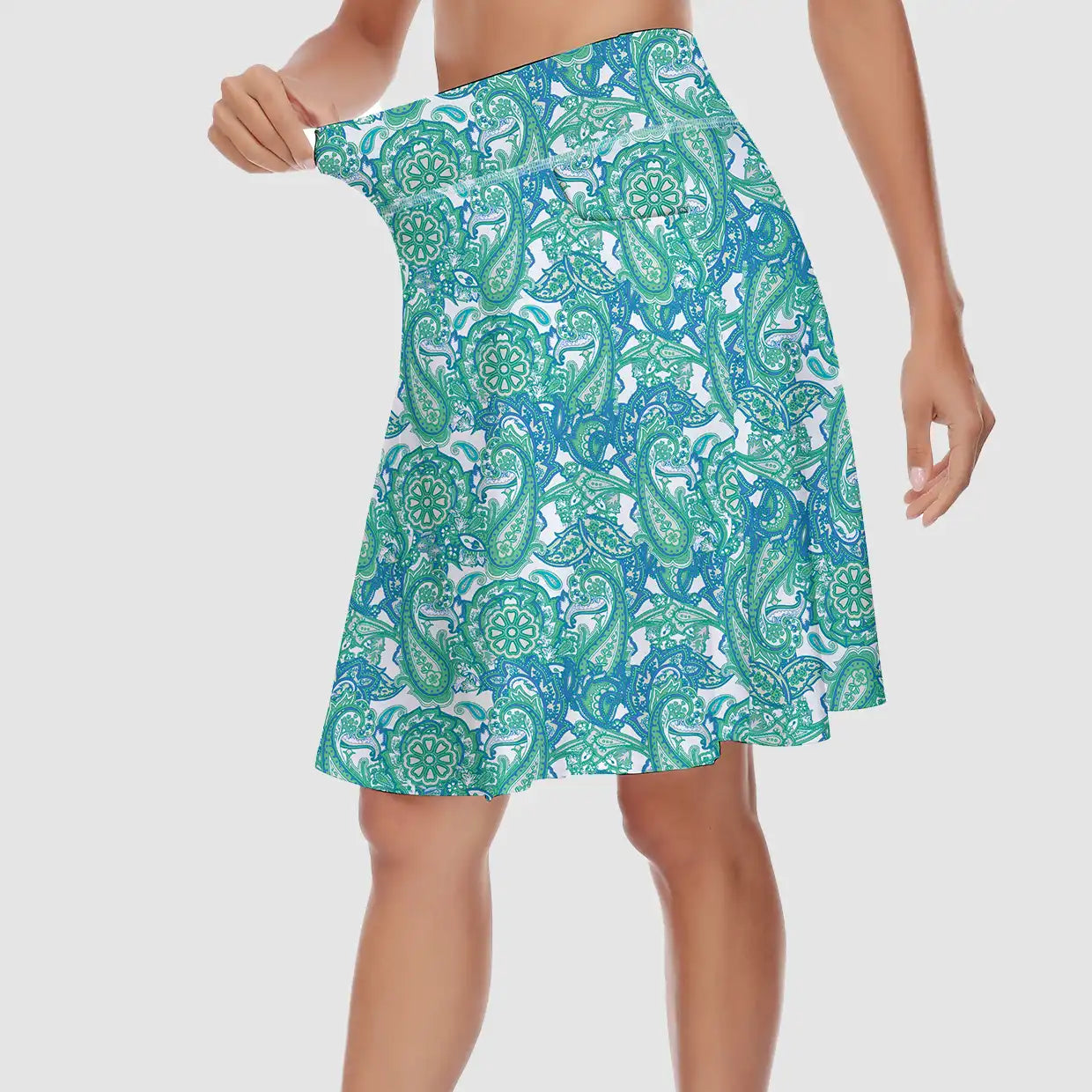 20" High-waisted Active Skorts with Shorts and Pockets