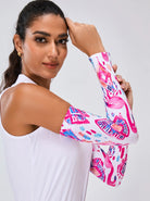 Women's Pink Flamingo Sun Protection Sleeves