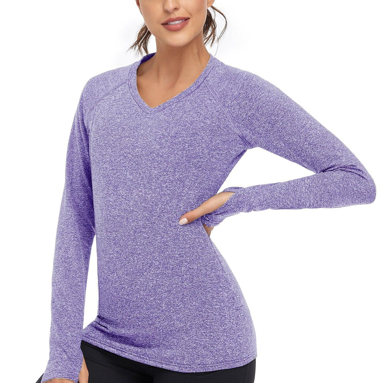 V-neck Long-sleeve Thermal Top for Women