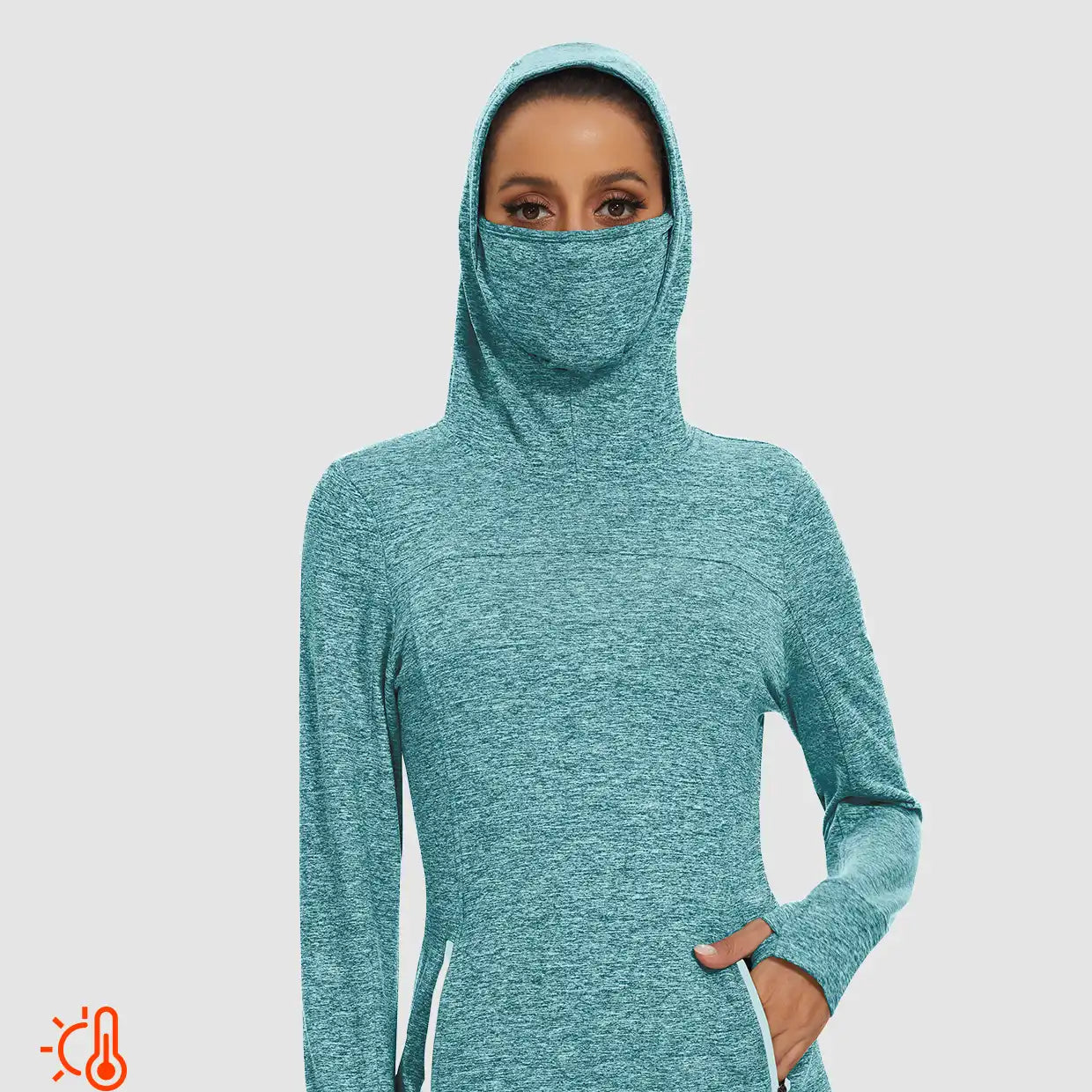 Women's Hooded Thermal Top with Neck Gaiter
