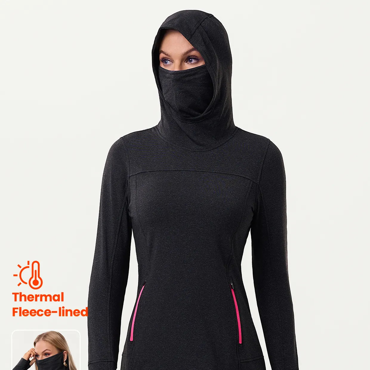 Women's Hooded Thermal Top with Neck Gaiter