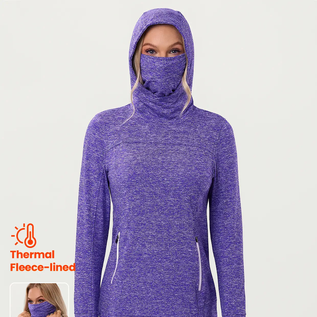 Women's Hooded Thermal Top with Neck Gaiter
