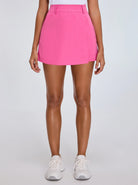 Pink 15"  High Waist Golf Skort with Pockets for Women