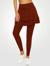 Soneven Pleated Athletic Skirted Leggings with Pockets