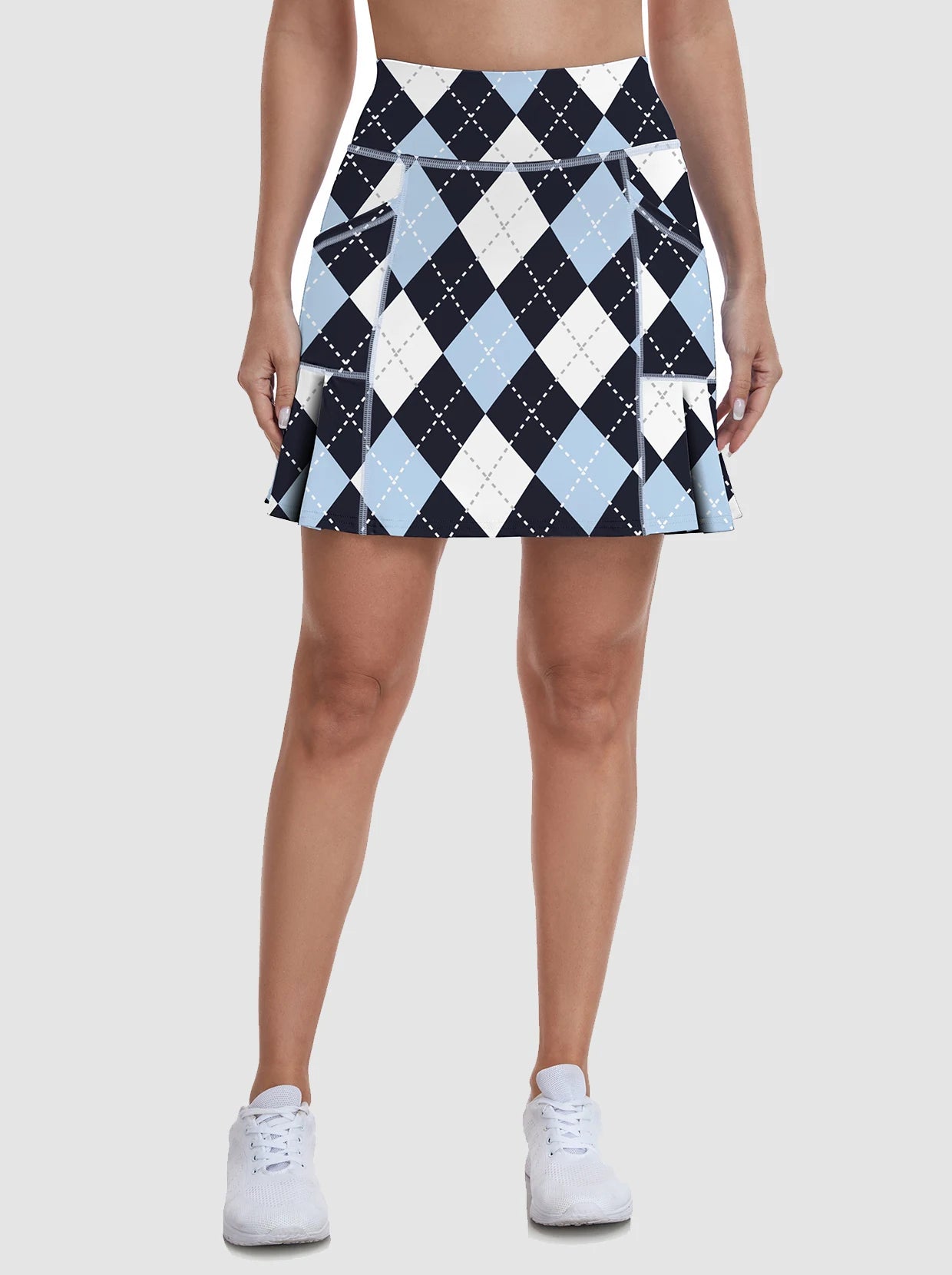 17" Pleated Skorts with Shorts and Pockets