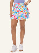 Colorful Floral 15" Double-layer Active Skorts