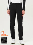High-Stretch Black 34" Thermal Golf Pants