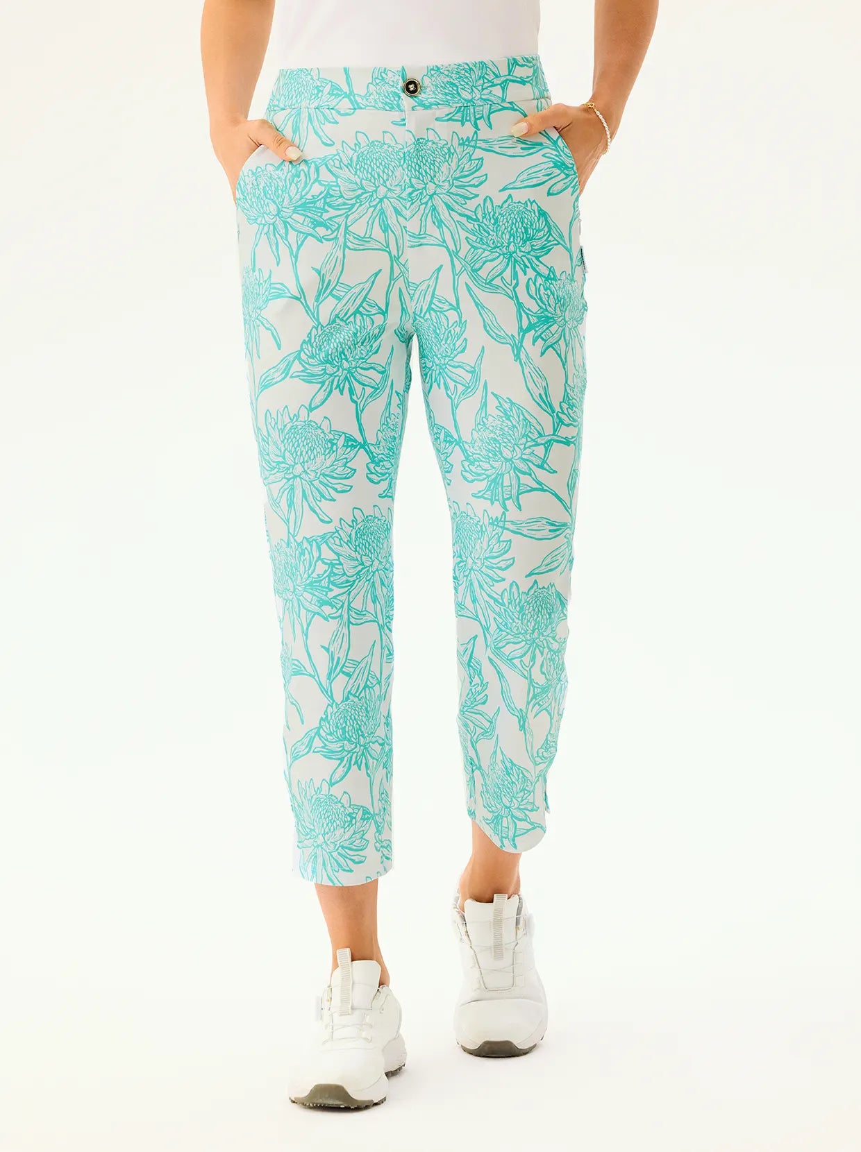 Women's 34.5" High-stretch Golf Pants with Zipper Pockets