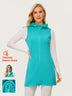 Long Two-way Zipper Thermal Hooded Vest