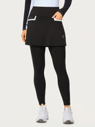 Black A-line Golf Skirted Leggings with Pockets