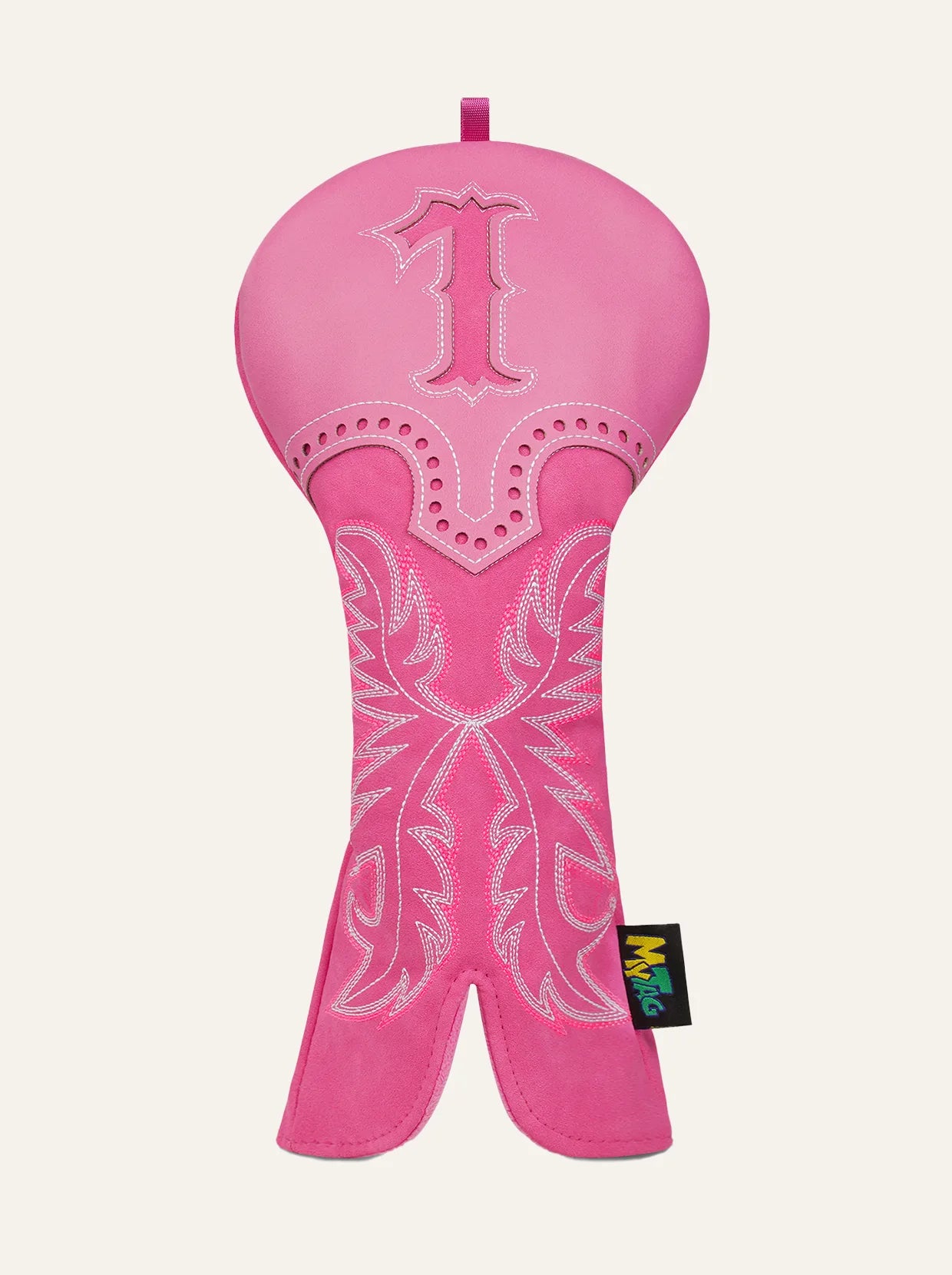 Mytag Pink Western Boots  PU Leather Golf Driver Cover