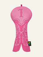 Mytag Pink Western Boots  PU Leather Golf Driver Cover