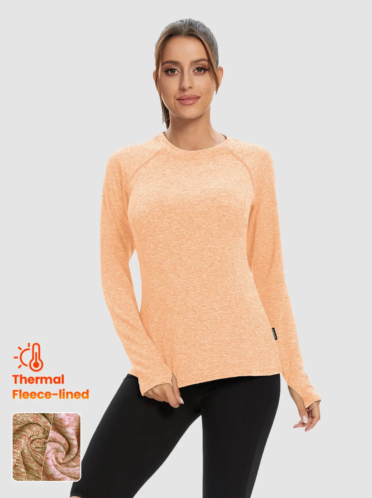 Basic Crew-neck Thermal Underwear for Women