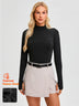 Mock Neck Long-sleeve Thermal Tops