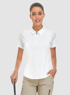 White Short-sleeve Golf Polo for Ladies