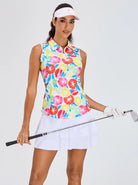 Grapefruit Lemon Quarter-zip Sleeveless Polo Shirt