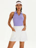 Basic V-neck Racerback Sleeveless Polo Shirt