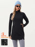 Side-zip Long-sleeve Thermal Dresses with Pockets