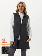 Basic Long Two-way Zipper Thermal Vest